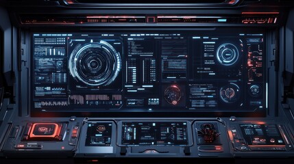 Obraz premium Futuristic Control Panel Design
