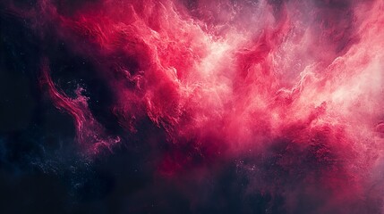 Cosmic Nebula: A Vivid Display of Red and Pink