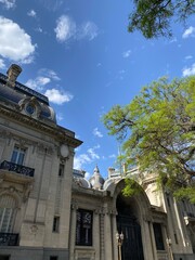 Fototapeta premium building with beautiful architecture in Buenos Aires in Argentina. known for its eclectic style architecture and bustling city life.