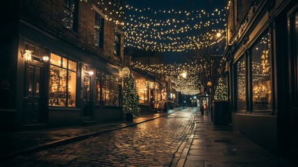 Fototapeta premium Cozy Historic Street with Clean Lines and Ambiance