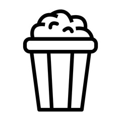 popcorn Line Icon