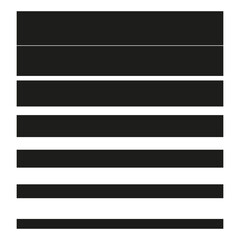 Obraz premium Horizontal bar icons. Simple black shapes. Rectangular vector elements. Minimalist graphic symbols.