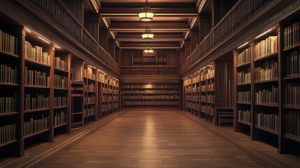 Fototapeta premium Grand Library Interior