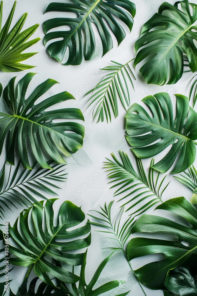 Poster botanical arrangement structured in a clean layout pattern