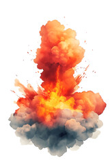 explosions on a white background