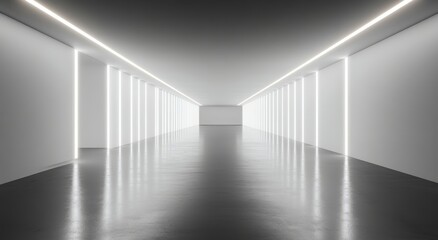 empty corridor with light