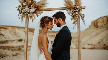 Desert Bohemian Wedding Ceremony