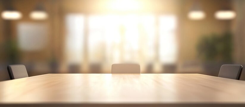 Empty Meeting Room Table