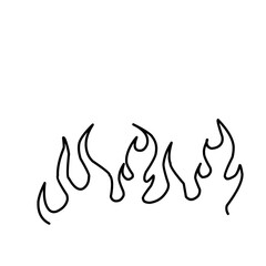 Simple Flame Outline 