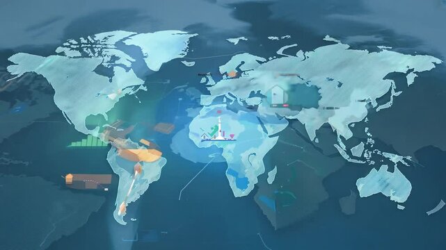 Logistics network Online background orders World map distribution fast instant shipping Concept goods logistic delivery networking business global globe cyberspace digital earth web abstract modern c - Powered by Adobe