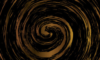 Black and yellow grunge swirl background. Circle brush stroke. retro style. artistic wallpaper.