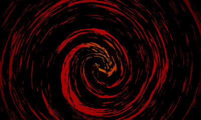 Black and red grunge swirl background. Circle brush stroke. retro style. vintage twirl.