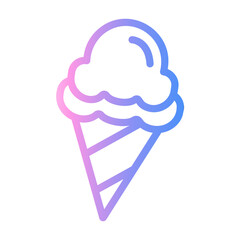 ice cream Line Gradient Icon
