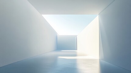 Bright and Clean Modern Interior Space with High Contrast