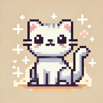 Female Pixel Cat