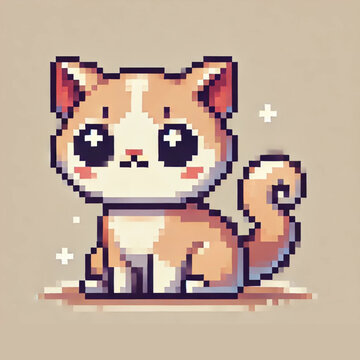 Cute Pixel Cat