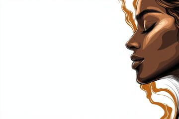 Minimalist line art of two faces looking at each other with warm, simple expressions, capturing the subtle connection of attraction, symbolizing elegance and warmth