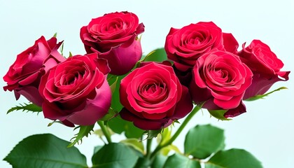 Obraz premium roses on a white background
