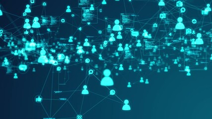 Digital network connections social media engagement content sharing platforms