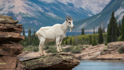 mountain goat on the mountain