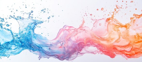 Water Splash with Blue and Orange Hues