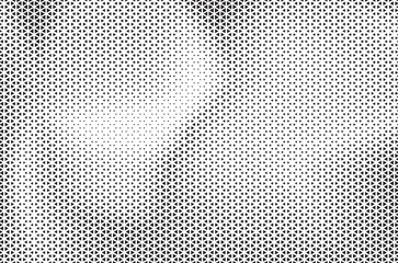 Black and White Triangle Dots Background. Triangular Halftone Effect Gradient Backdrop. Grunge Halftone Background with dots