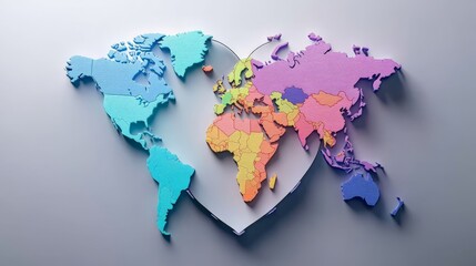 Heart-Shaped World Map Symbolizing Need for Organ Donors