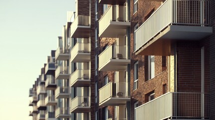 Obraz premium Modern Apartment Building Facade
