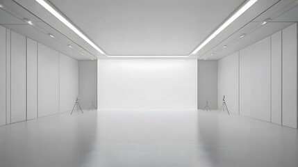 empty white room with walls