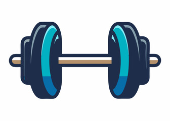 Dumbbell on a white background vector art illustration 