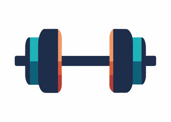 Dumbbell on a white background vector art illustration 