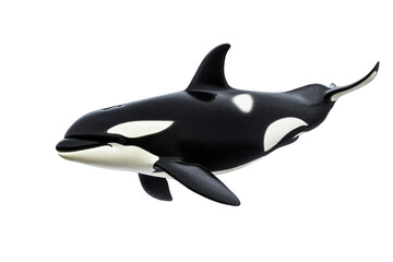 Fototapeta premium Side view of swimming orca,