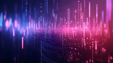 Abstract Background with Purple and Blue Neon Lines