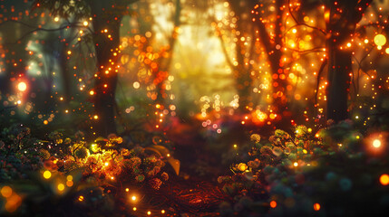 Beautiful Forest Christmas Lights
