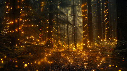 Beautiful Forest Christmas Lights