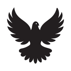 Fototapeta premium High-quality flying bird silhouette vector illustration for logos and nature graphics
