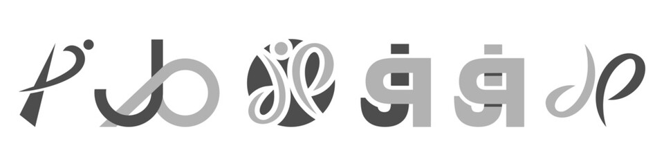 Obraz premium j p logo design,j p logo design,jp editable letter icon,jp logotype,monogram,lettering,business,calligraphy,company