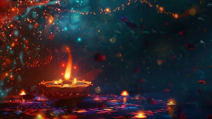 Illuminate Your Savings: Diwali Sale Template Featuring Discounts, Firecrackers, and Diyas