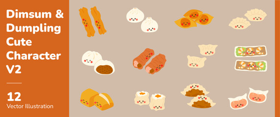 Dimsum & Dumpling Cute Character 2 