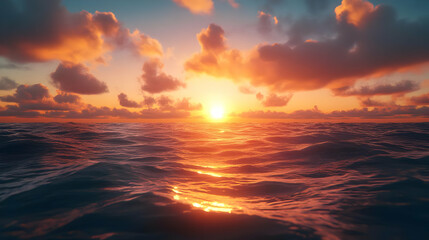 Sea Sunset - 3D Illustration