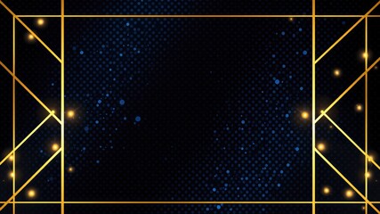 Obraz premium Black luxury banner, Minimalist White and Gold Geometric Background