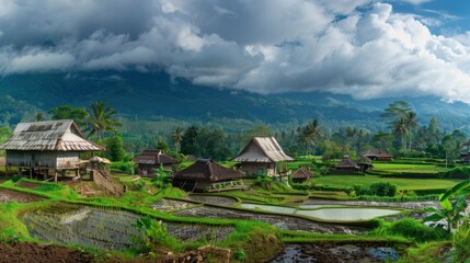 Fototapeta premium Rice plantation in the mountains