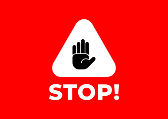 Stop sign set icon flat design
