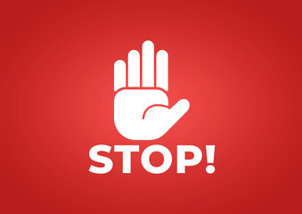 Stop sign set icon flat design