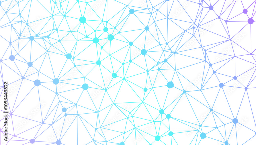 Poster Abstract geometric background with connected nodes and lines.