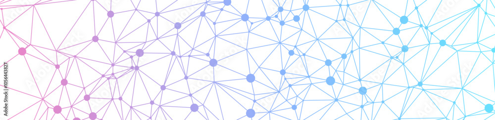 Aufkleber Abstract geometric background with connected dots and lines.