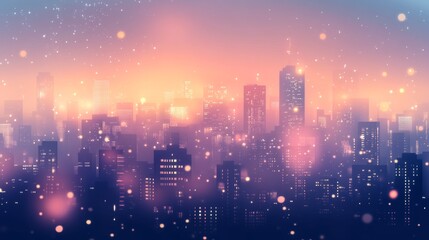 Urban Nightscape with Soft Gradient Lighting