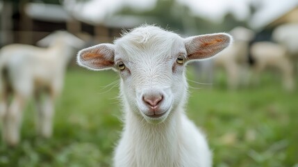 Fototapeta premium A vegan pet food farm where animals help cultivate the ingredients, ensuring a sustainable and ethical diet for all