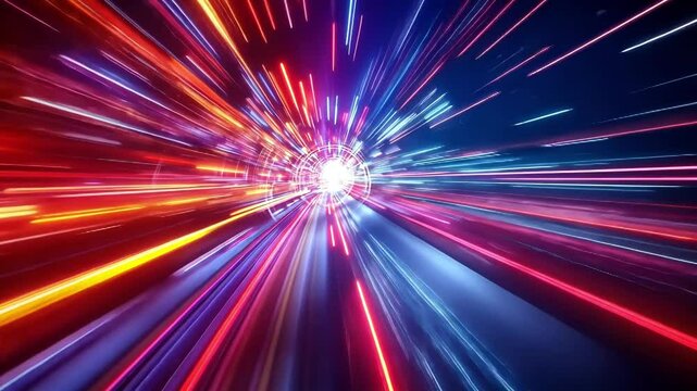 Speed of Light Abstract Tunnel