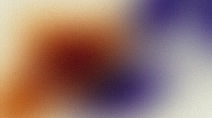 Blue purple orange grainy color gradient background glowing noise texture cover header poster banner design, poster, copy space